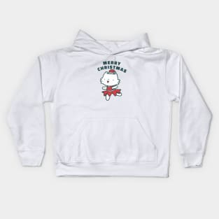 MERRY CHRISTMAS KITTEN Kids Hoodie